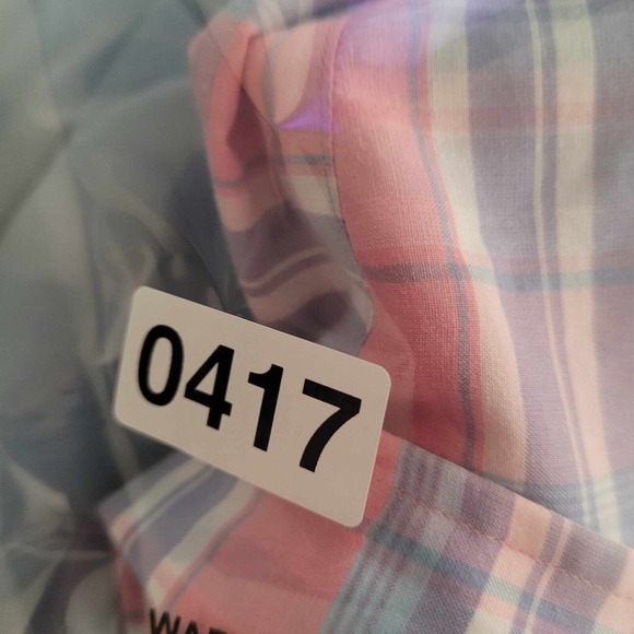 Faherty Button Up Long‎ Sleeve Shirt Men's XL Plaid Blue Pink White Comfort - Picture 13 of 13